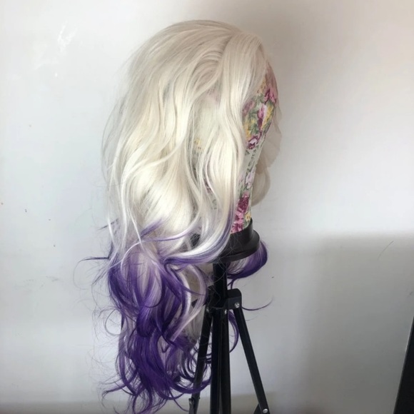 TROPICANA 24” WHITE BLONDE & PURPLE BODY WAVE WIG *NEW* main image 8